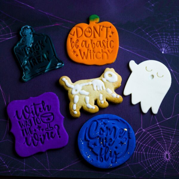 Don't be a Basic Witch Funny Quote Pumpkin Cookie Cutter - Dolce3D