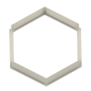 Honeycomb hexagon outline - Dolce3D