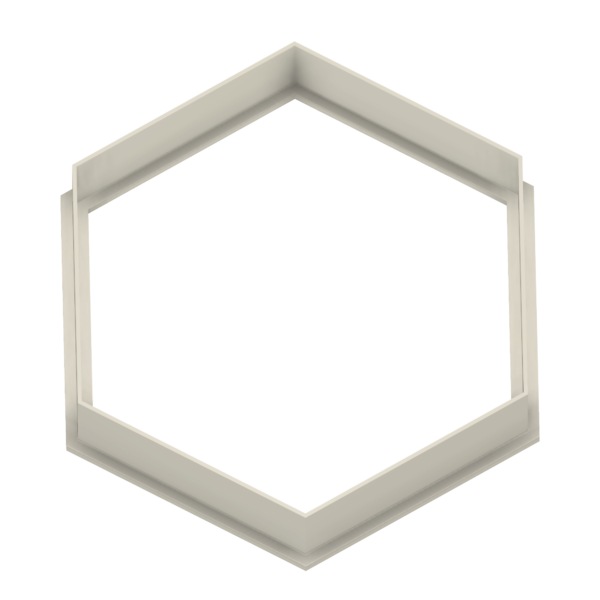 Honeycomb hexagon outline - Dolce3D