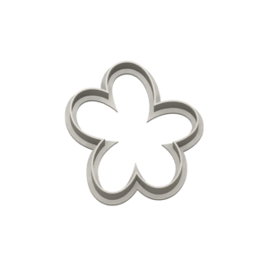 Simple Flower Cookie Cutter - Dolce3D