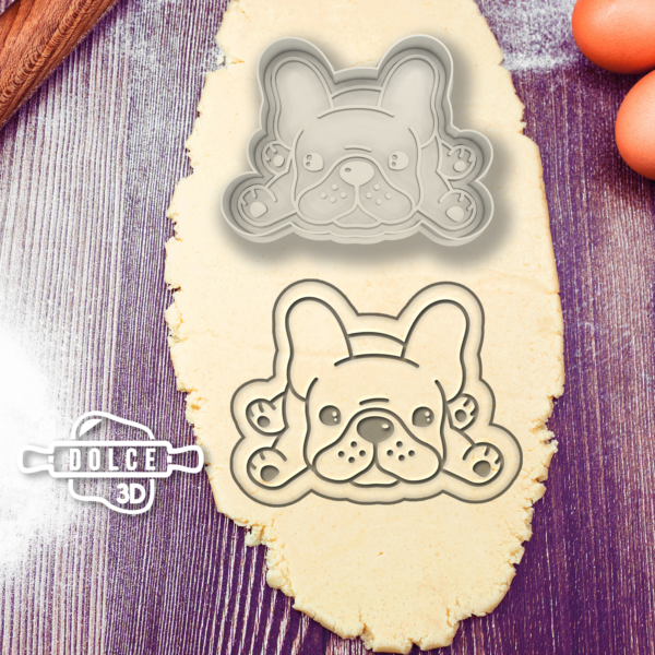French Bulldog Lying Down Cookie Cutter - Dolce3D