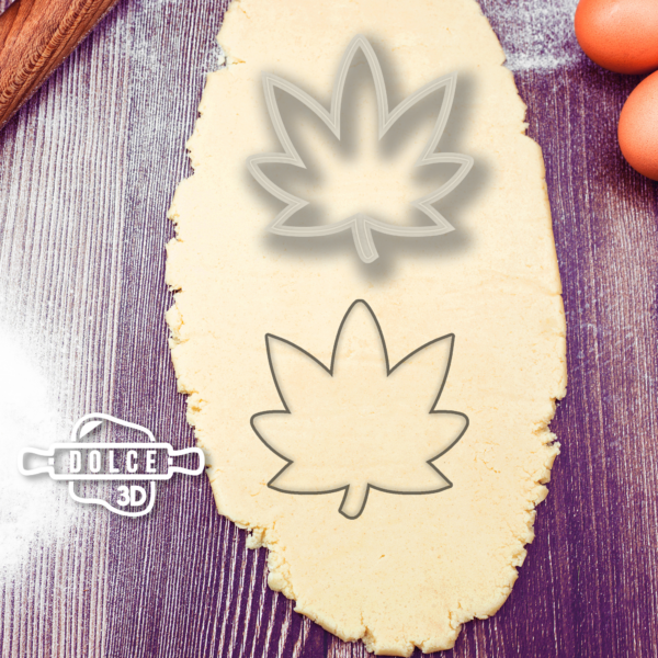 Marijuana Leaf Cookie Cutter - Dolce3D