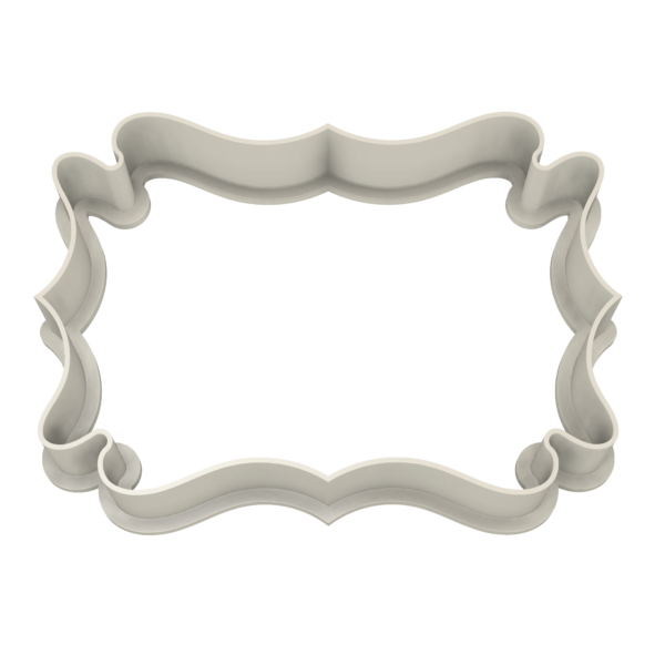 Elegant Plaque #3 Cookie Cutter - Dolce3D