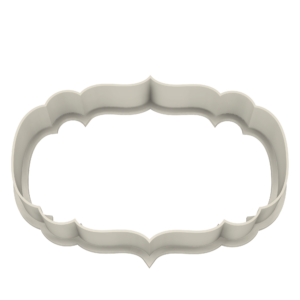 Elegant Plaque #4 Cookie Cutter - Dolce3D