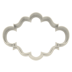 Elegant Plaque #5 Cookie Cutter - Dolce3D