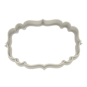 Elegant Plaque #6 Cookie Cutter - Dolce3D