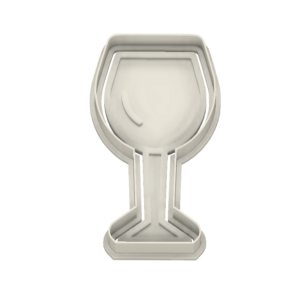 Classic Red Wine Glass Cookie Cutter - Dolce3D