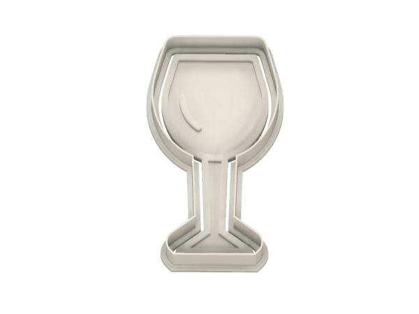 Classic Red Wine Glass Cookie Cutter - Dolce3D