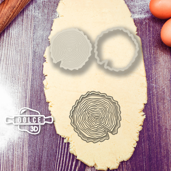 Wood Slice Cookie Cutter Pattern #3 - Dolce3D