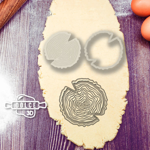 Wood Slice Cookie Cutter Pattern #4 - Dolce3D