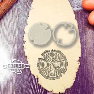 Wood Slice Cookie Cutter Pattern #5 - Dolce3D