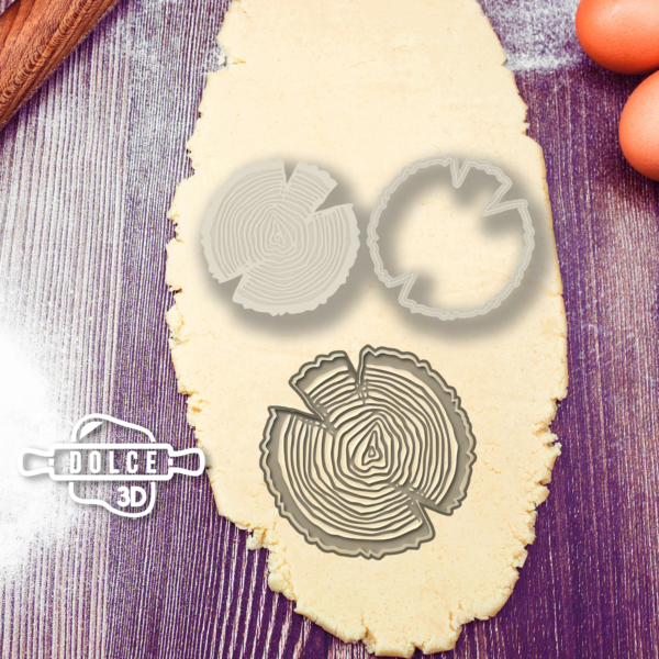 Wood Slice Cookie Cutter Pattern #5 - Dolce3D