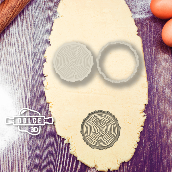 Wood Slice Cookie Cutter Pattern #6 - Dolce3D