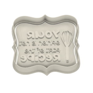 Funny Quote Plaque Cookie Cutter "Your opinion is not part of the recipe" - Dolce3D