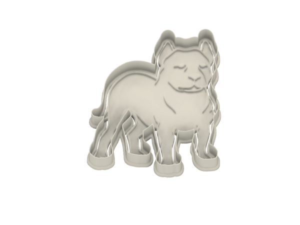 American Pitbull Terrier Dog Cookie Cutter - Dolce3D