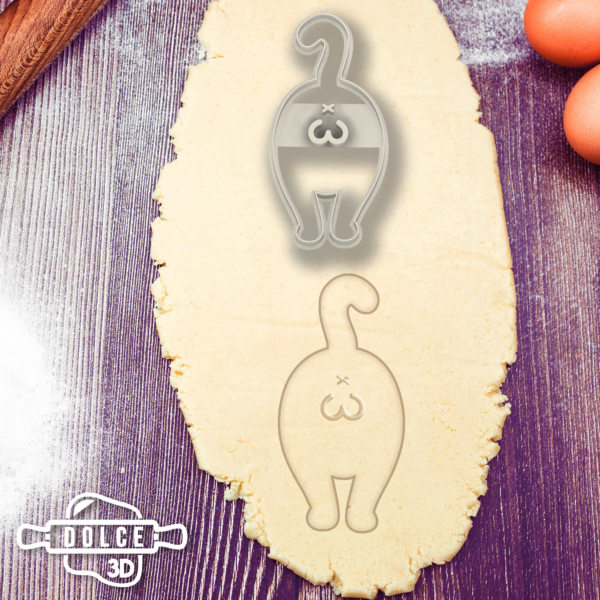 Cat Butt Cookie Cutter - Dolce3D
