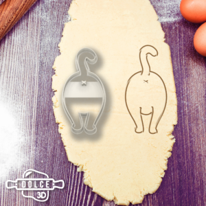 Neutered Cat Butt Cookie Cutter - Dolce3D