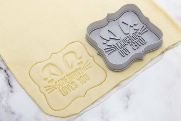 Some Bunny Loves You Plaque Cookie Cutter - Dolce3D