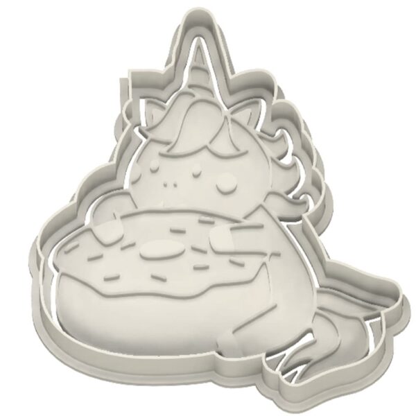 Unicorn Cookie Cutter with Donut | Digital STL File Download for 3D printer | Digital Download