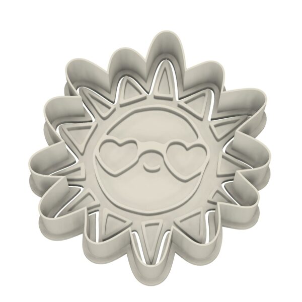 Sun with Heart Sunglasses Cookie Cutter - Image 3