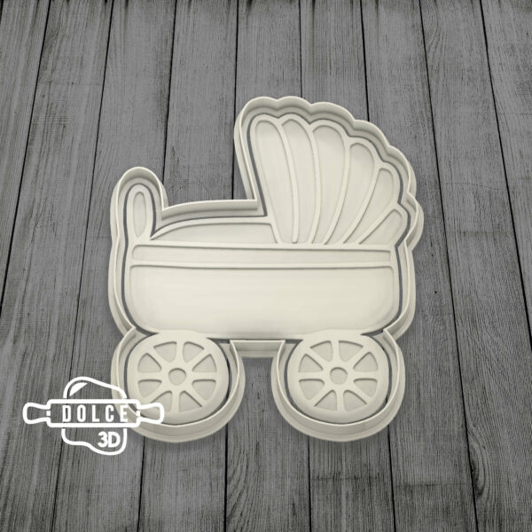 Baby Carriage Cookie Cutter | Digital STL File Download for 3D printer | Digital Download