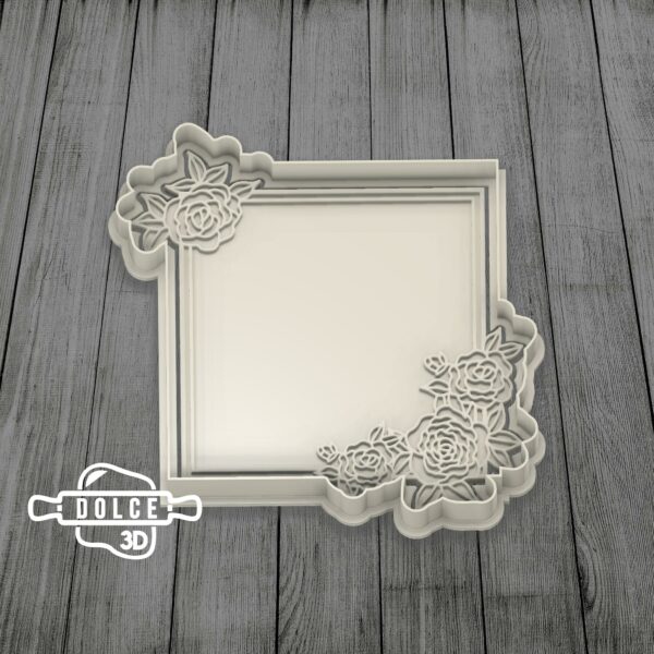 Floral Frame Cookie Cutter | Digital STL File Download for 3D printer | Digital Download