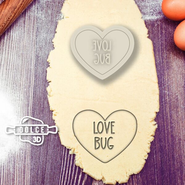 Heart Love Bug Cookie Cutter | Digital STL File Download for 3D printer | Digital Download