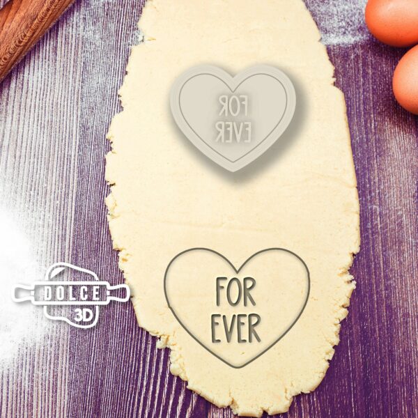 Heart For Ever Cookie Cutter | Digital STL File Download for 3D printer | Digital Download