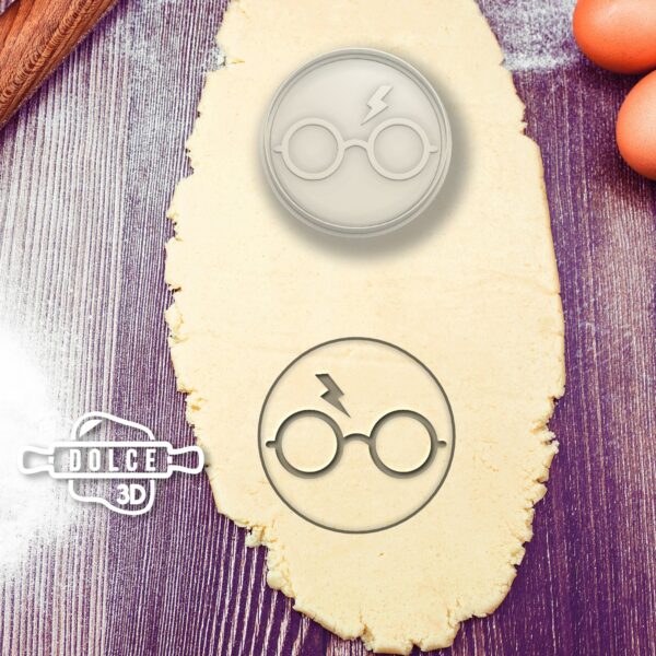 Lighting Scar and Glasses Cookie Cutter | Digital STL File Download for 3D printer | Digital Download