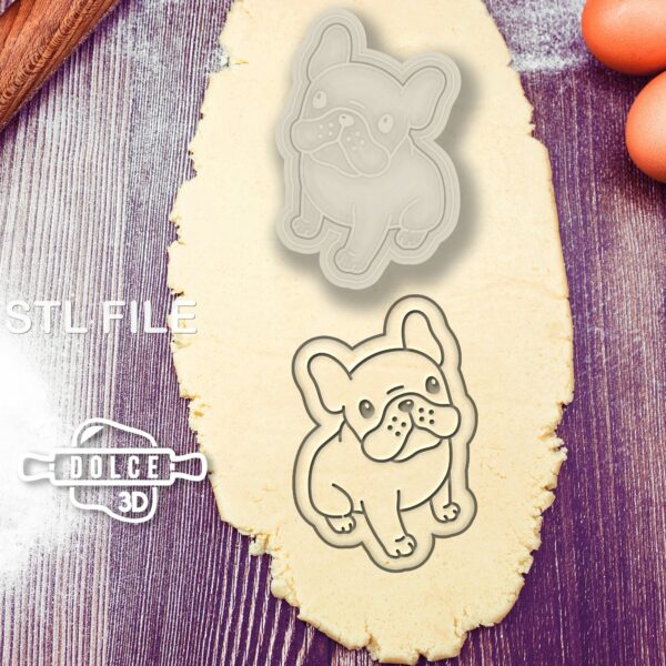 French Bulldog Sitting Cookie Cutter | Digital STL File Download for 3D printer | Digital Download