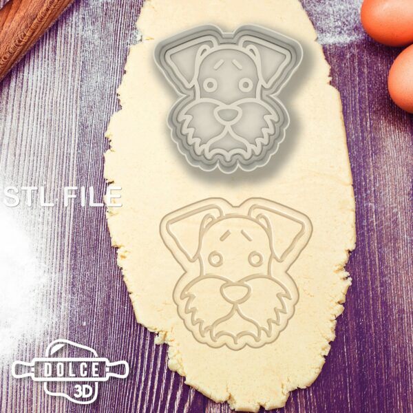 Dog Schnauzer Cookie Cutter | Digital STL File Download for 3D printer | Digital Download