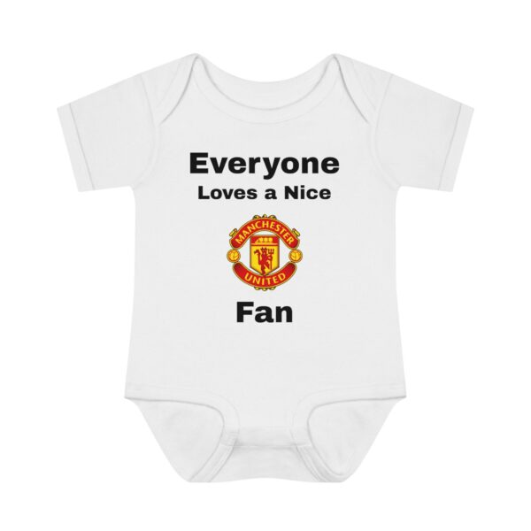 Manchester United Fan Infant Bodysuit - Baby Shower Gift, Soccer Apparel, Cute Newborn Outfit, Funny Baby Clothes - Image 3