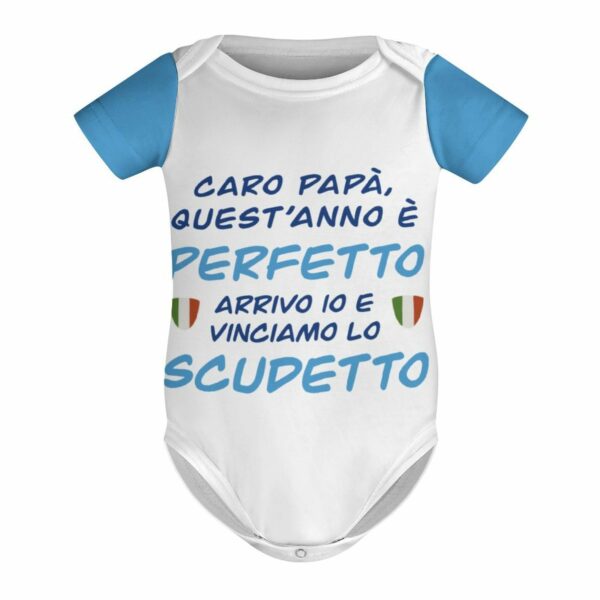 Baby Bodysuit - Caro Papà, Quest'Anno è Perfetto: Arrivo Io e Vinciamo lo Scudetto! Napoli - Image 6