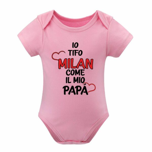 Baby Bodysuit Io tifo Milan come il mio papà | - Image 6