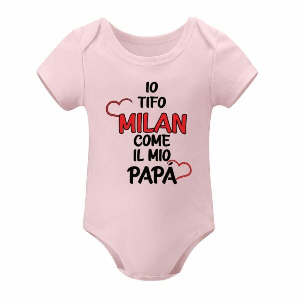 Baby Bodysuit Io tifo Milan come il mio papà | - Image 7