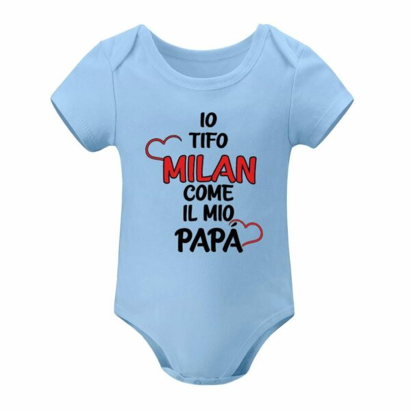 Baby Bodysuit Io tifo Milan come il mio papà | - Image 8