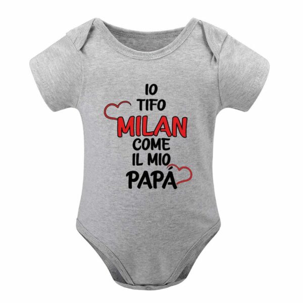 Baby Bodysuit Io tifo Milan come il mio papà | - Image 9