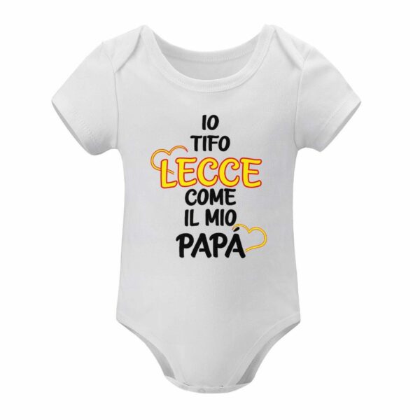 Baby Bodysuit Io tifo Lecce come il mio papà |