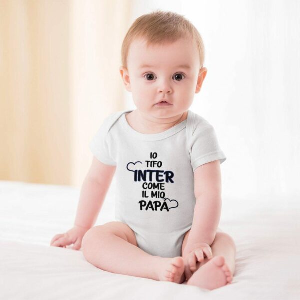 Baby Bodysuit Io tifo Inter come il mio papà | - Image 2