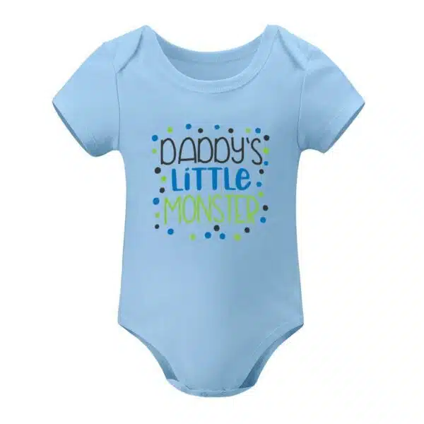 Daddy's Little Monster Baby Bodysuit – Cute Funny Infant Romper – Gift for Baby Boy or Girl - Image 8
