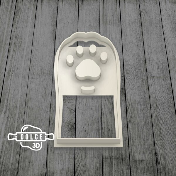 3D Cat Paw Print Cookie Cutter - Image 3