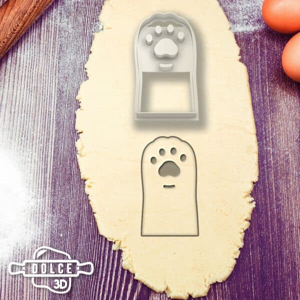 3D Cat Paw Print Cookie Cutter