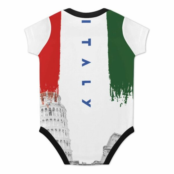 Italy Baby Romper – Italian Flag & Landmarks Bodysuit –  Baby Gift - Image 2