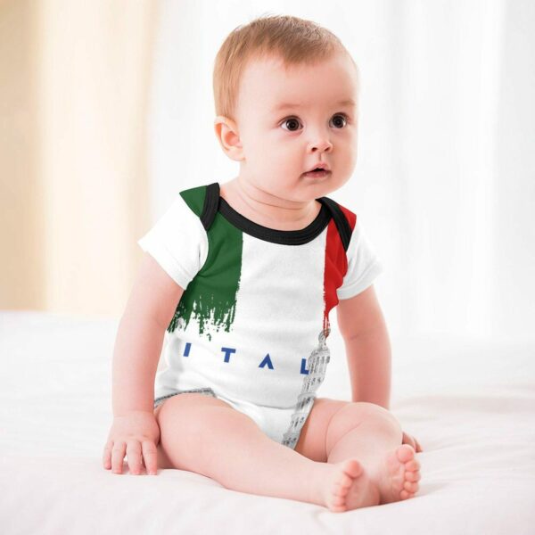 Italy Baby Romper – Italian Flag & Landmarks Bodysuit –  Baby Gift - Image 5