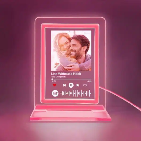 Custom Spotify Night Light Personalized Music Plaque| Custom Night Light as Valentines Day Gift - Anniversary gift - Romantic gift