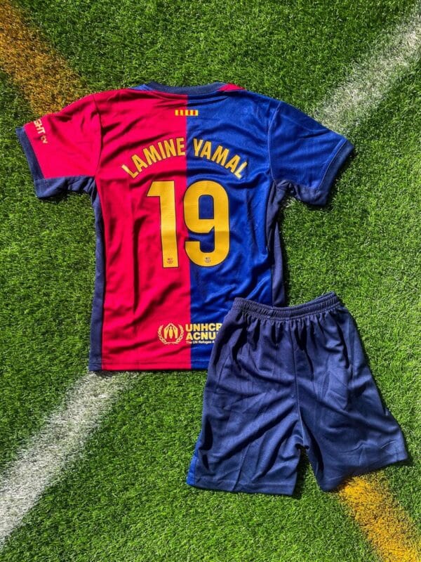 Kid's Uniform Lamine Yamal Kids Jersey | Football Uniform | Short for Boys | Girls,Barcelona Yamal #19,Jersey and Shorts,Barcelona Yamal #19